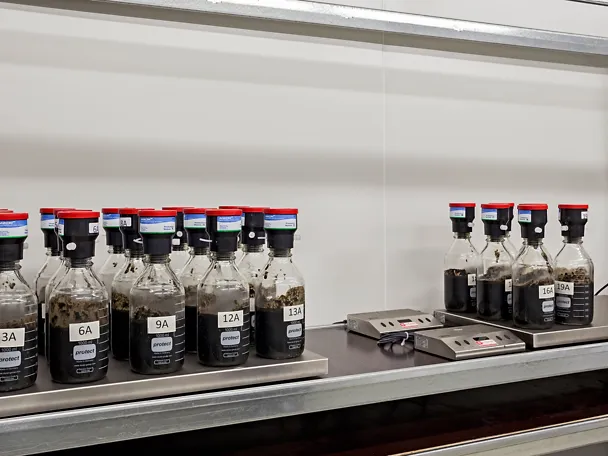 Biogasuntersuchungen über Druckmesskopf Biogasuntersuchungen über Druckmesskopf